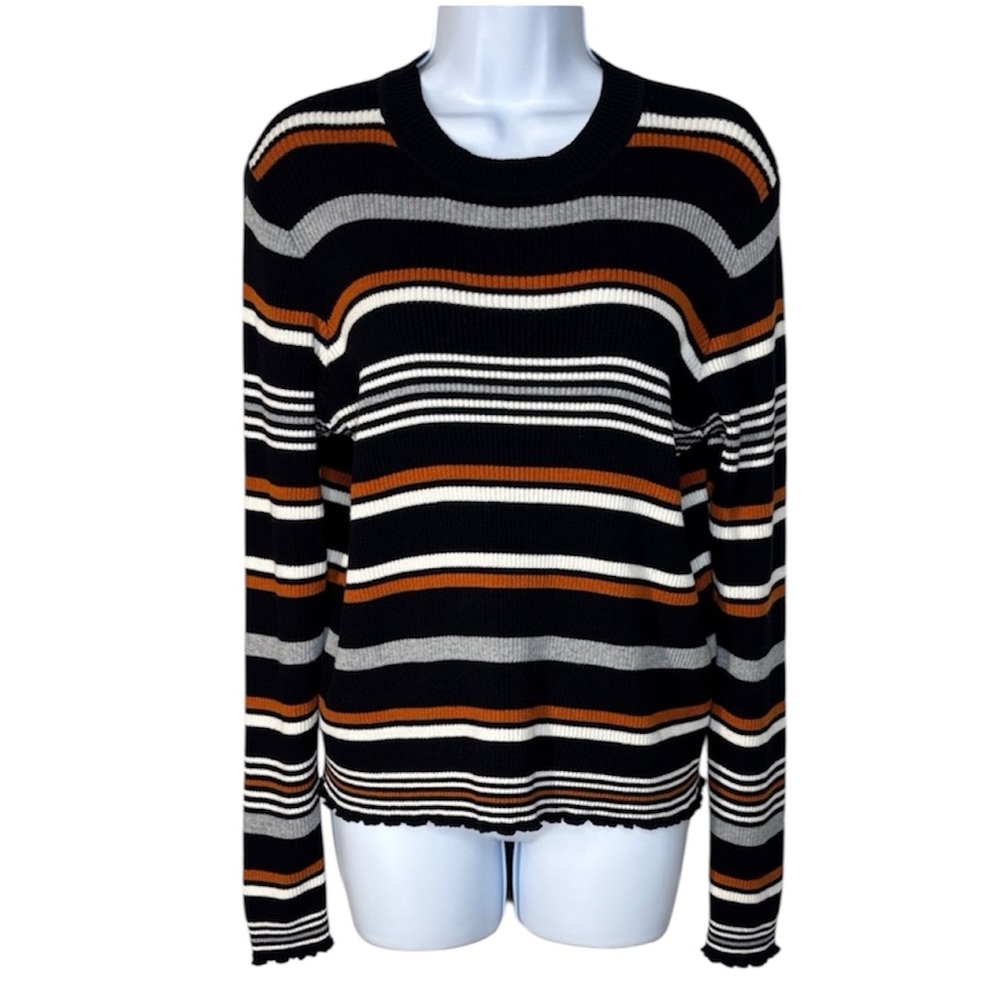 BP Black and Orange Striped Sweater